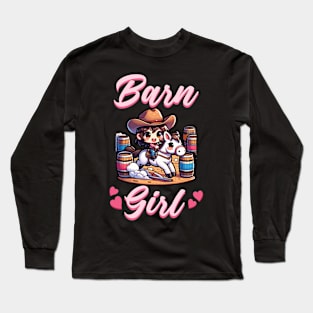 Barn Girl I Equestrian Pony Horse Fan Long Sleeve T-Shirt